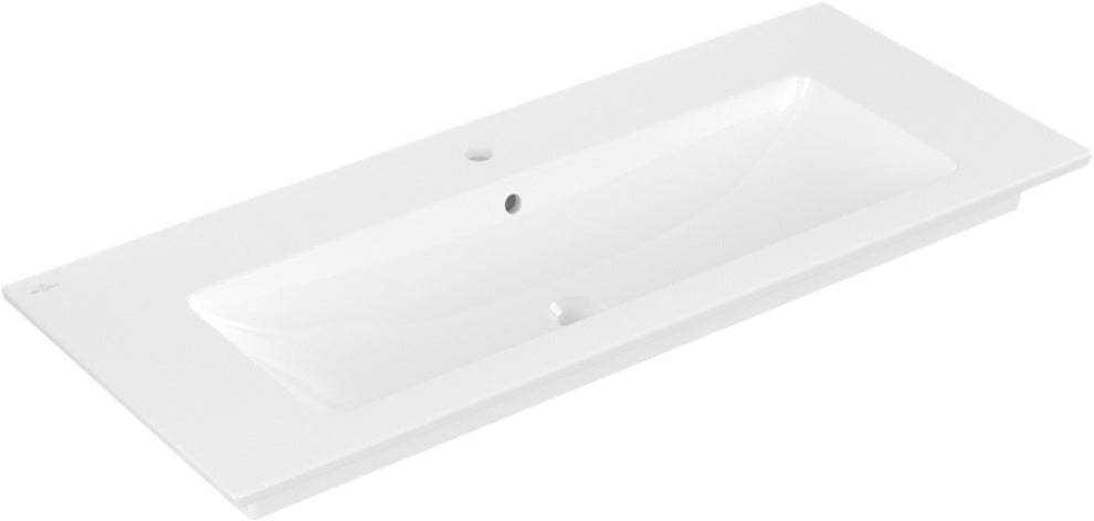 Villeroy & Boch Schrankwaschtisch Venticello 1200 mm Weiß Alpin – Rechteck, Wandmontage, mit Überlauf