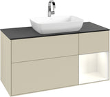 Villeroy & Boch Finion Waschbeckenunterschrank 1200 mm Glossy White Lacquer mit Beleuchtung