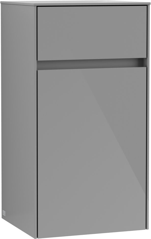 Villeroy & Boch Seitenschrank Collaro C03200, 404x748x349 mm, Glossy Grey, eckig, mit SoftClosing