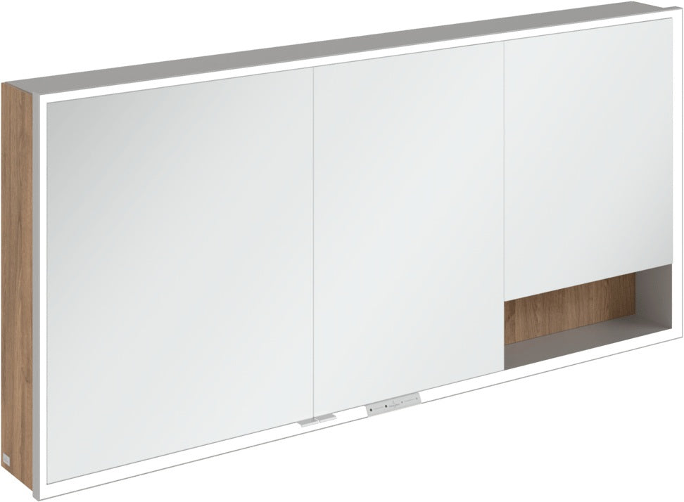 Villeroy & Boch Spiegelschrank My View+ 1600 mm Graphite mit LED-Beleuchtung und SoftClosing