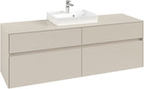 Villeroy & Boch Collaro Waschtischunterschrank 1600 mm Cashmere Grey mit LED-Beleuchtung