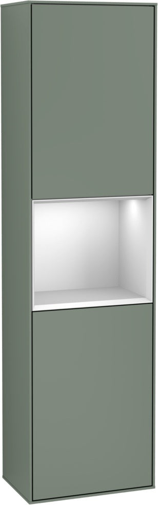 Villeroy & Boch Hochschrank Finion F460GF – 418 mm, Glossy White Lacquer, mit Beleuchtung & SoftClosing