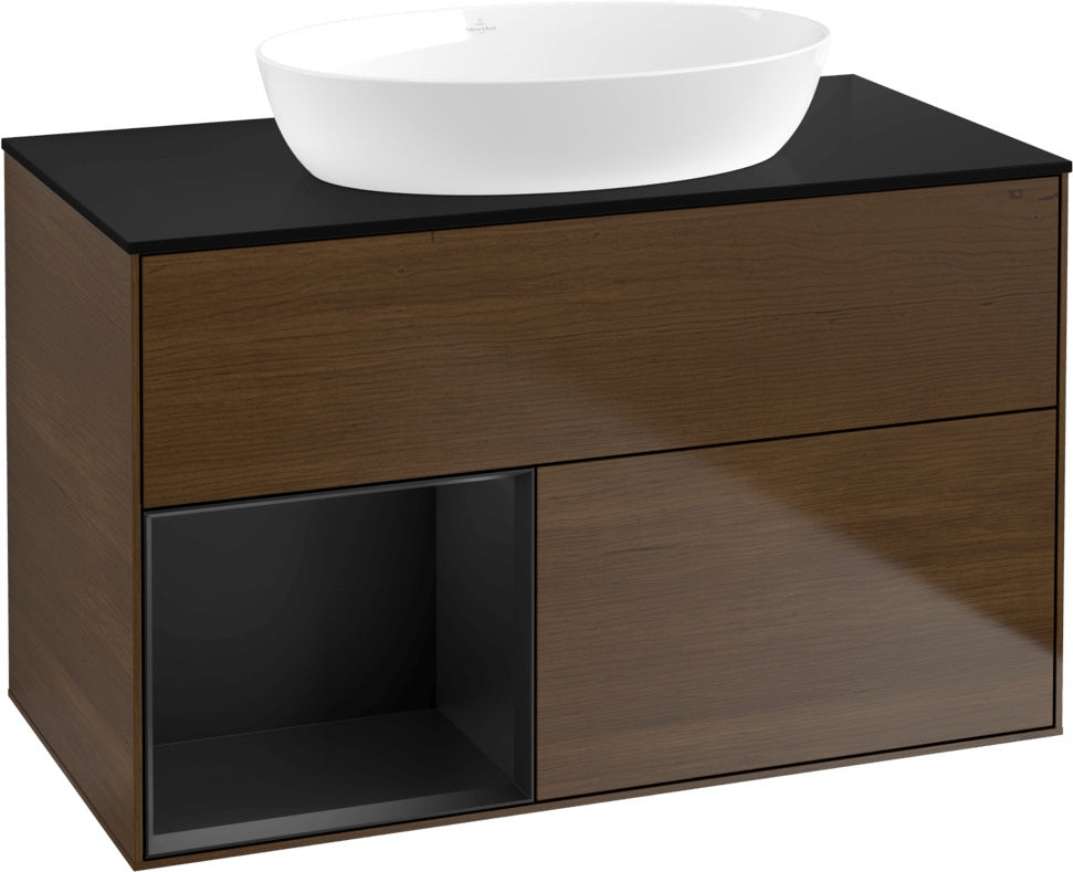 Villeroy & Boch Finion Waschtischunterschrank 1000 mm Glossy White Lacquer mit Beleuchtung