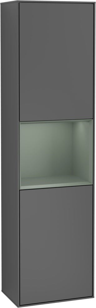 Villeroy & Boch Hochschrank Finion F460GF – 418 mm, Glossy White Lacquer, mit Beleuchtung & SoftClosing