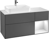 Villeroy & Boch Waschtischunterschrank Finion F401G 1200 mm Glossy White Lacquer mit Beleuchtung