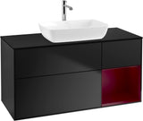 Villeroy & Boch Finion Waschbeckenunterschrank 1200 mm Glossy White Lacquer mit Beleuchtung