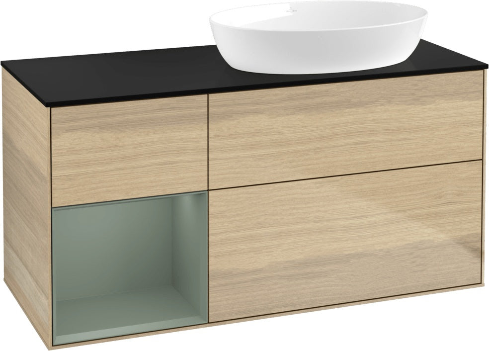 Villeroy & Boch Waschtischunterschrank Finion FA42G 1200 mm Glossy White Lacquer mit Beleuchtung