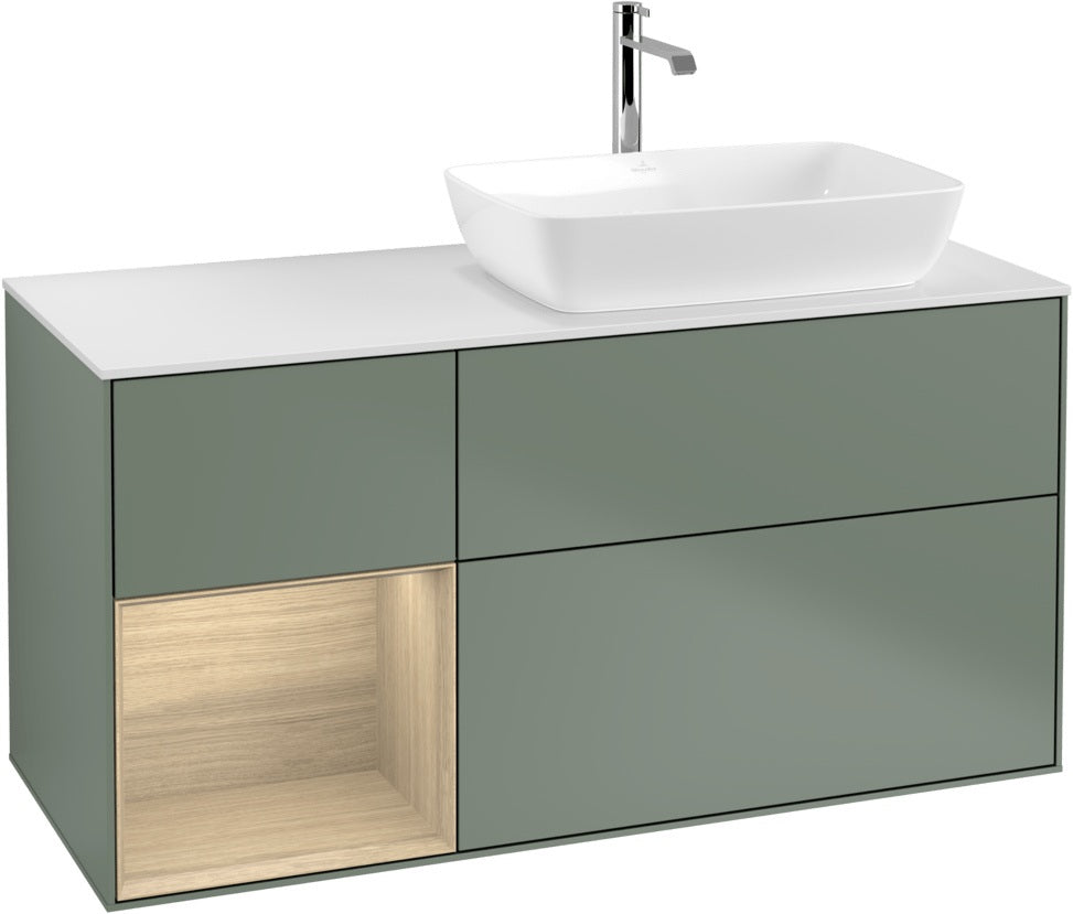 Villeroy & Boch Finion Waschbeckenunterschrank 1200 mm Glossy White Lacquer mit Beleuchtung