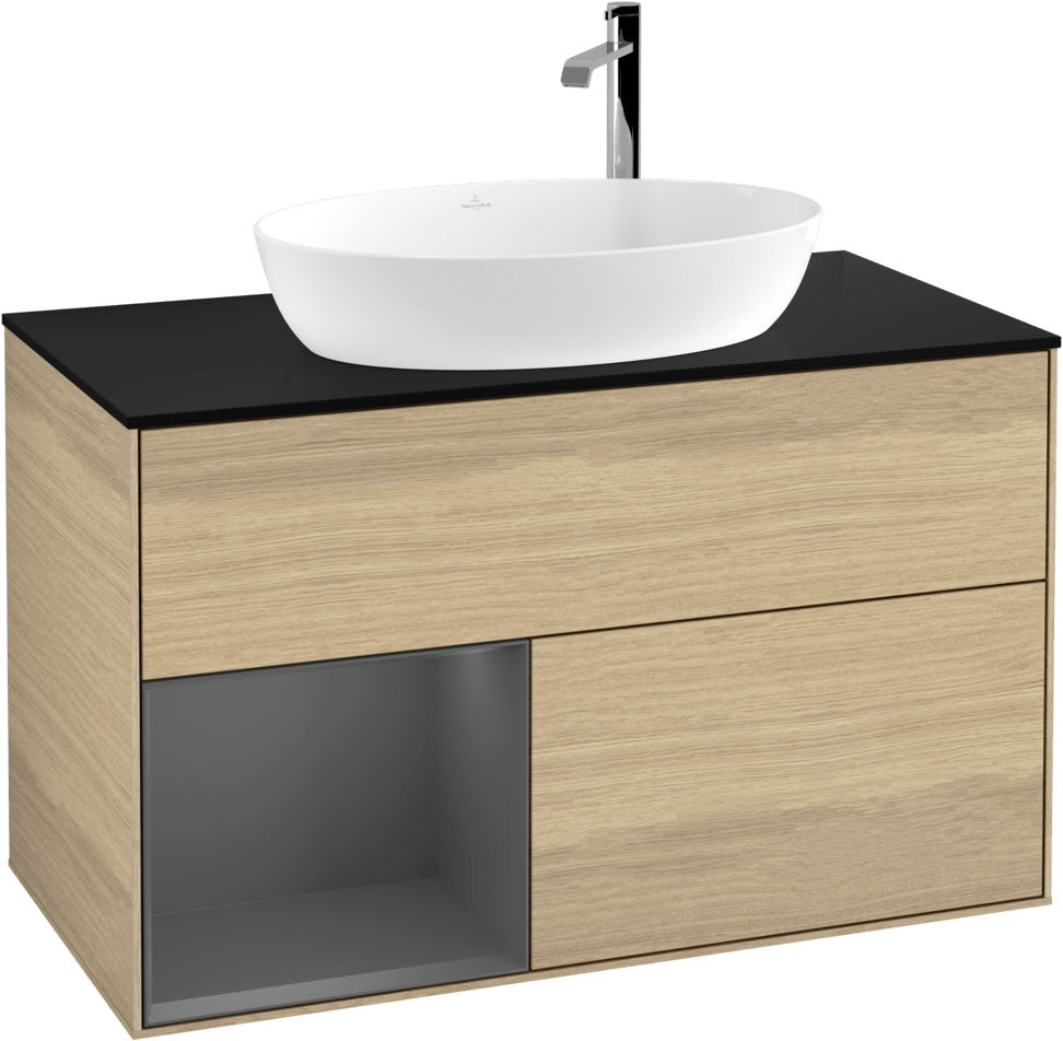 Villeroy & Boch Finion Waschbeckenunterschrank G892G 1000 mm Glossy White Lacquer mit Beleuchtung