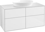 Villeroy & Boch Finion Waschbeckenunterschrank 1000 mm Glossy White Lacquer mit Beleuchtung