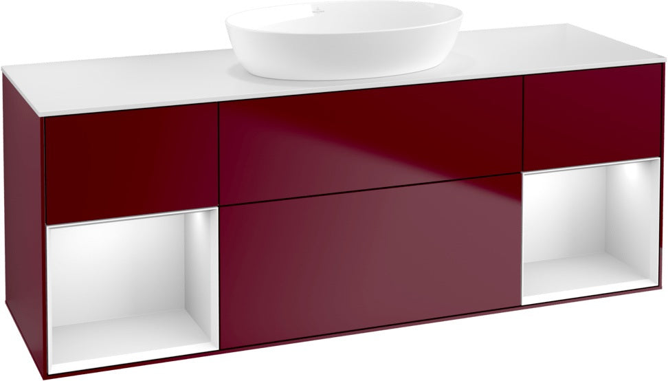 Villeroy & Boch Finion Waschtischunterschrank GD01GF 1600 mm Glossy White Lacquer mit Beleuchtung