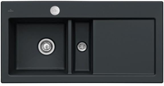 Villeroy & Boch Einbauspüle Subway 60 Ebony CeramicPlus 1000x510mm Keramik
