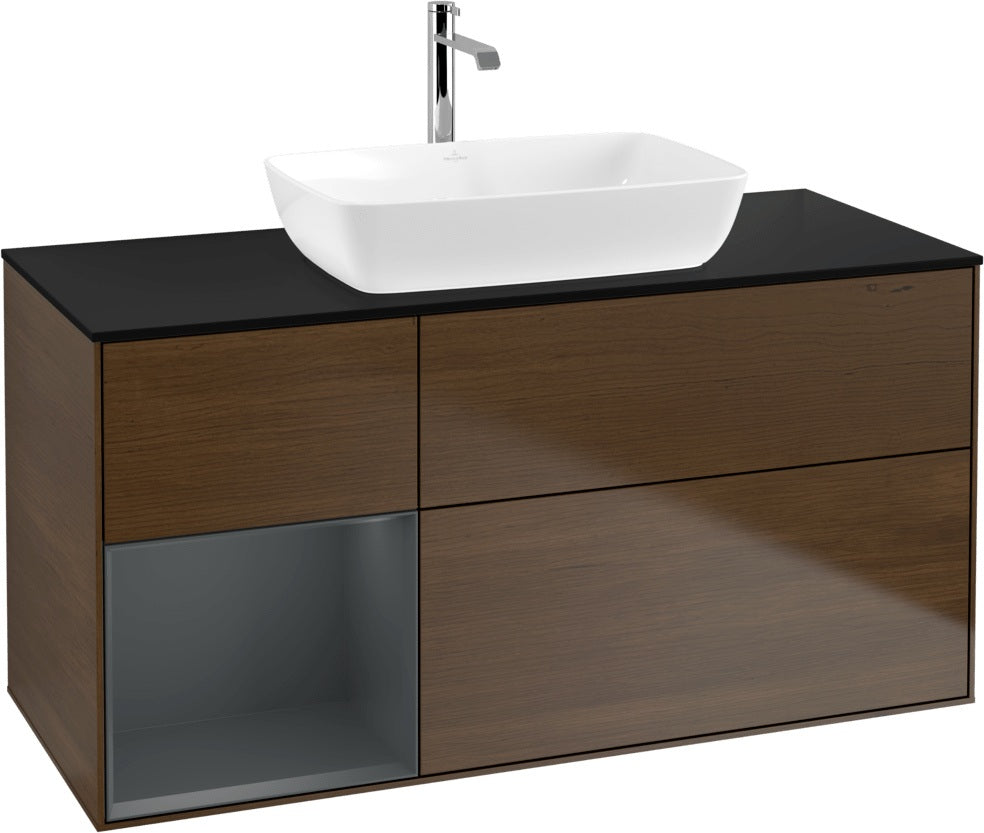 Villeroy & Boch Finion Waschtischunterschrank 1200 mm Glossy White Lacquer mit Beleuchtung