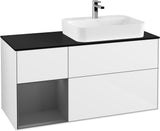 Villeroy & Boch Finion Waschbeckenunterschrank 1200 mm Glossy White Lacquer mit Beleuchtung