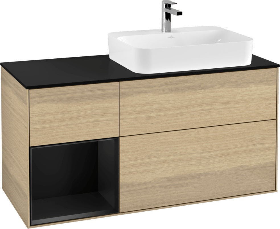 Villeroy & Boch Finion Waschbeckenunterschrank 1200 mm Glossy White Lacquer mit Beleuchtung