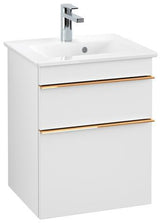 Villeroy & Boch Waschtischunterschrank VENTICELLO 466 mm Eiche Santana Oak mit 2 Auszügen und Griffleiste in Chrom