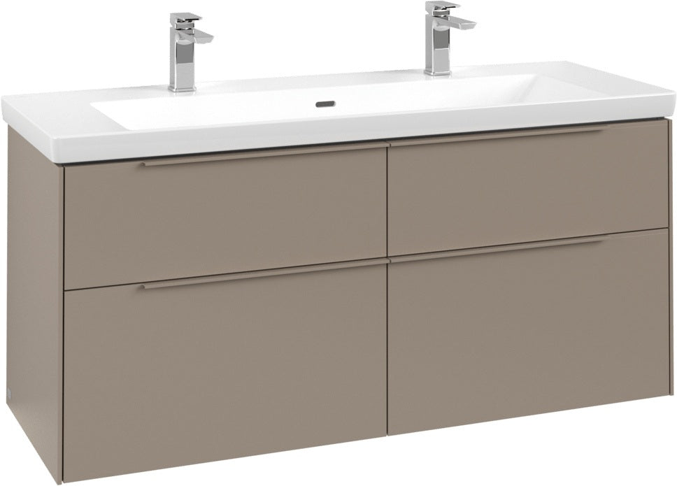 Villeroy & Boch Waschtischunterschrank Subway 3.0 C 602L0, 1272 mm, Brilliant White, mit LED-Beleuchtung