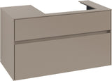 Villeroy & Boch Waschtischunterschrank Collaro C018B0 1000 mm Taupe mit LED-Beleuchtung und SoftClosing