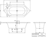 Villeroy & Boch Whirlpoolsystem LOOP & FRIENDS Combi Comf m Multip Trio TP 1 we – 8 Whisper-Seitendüsen, 2 Programme, LED