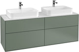 Villeroy & Boch Finion Waschbeckenunterschrank 1600 mm Glossy White mit LED-Beleuchtung