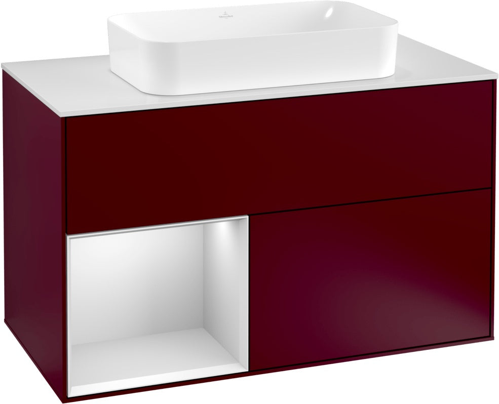 Villeroy & Boch Waschtischunterschrank Finion G241GF Glossy White Lacquer 1000 mm mit Beleuchtung