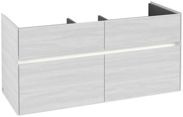 Villeroy & Boch Collaro Waschtischunterschrank 1154 mm Black Matt mit LED-Beleuchtung und 4 Auszügen