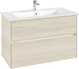 Villeroy & Boch Collaro Waschbeckenunterschrank 961 mm White Oak mit LED-Beleuchtung