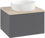 Villeroy & Boch Antao Waschtischunterschrank 600 mm Anthracite Matt – Wandmontage, 1 Auszug, SoftClosing