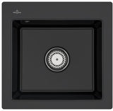 Villeroy & Boch Subway 50 S flat Einbauspüle 490x475mm Keramik Ebony CeramicPlus