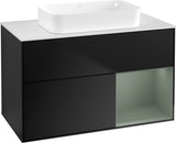 Villeroy & Boch Finion Waschtischunterschrank 1000 mm Glossy White Lacquer mit LED-Beleuchtung