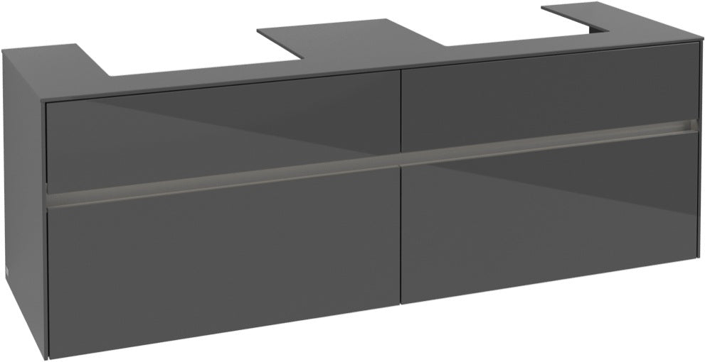 Villeroy & Boch Waschbeckenunterschrank Collaro C021 B0 1600 mm Glossy Grey mit Beleuchtung