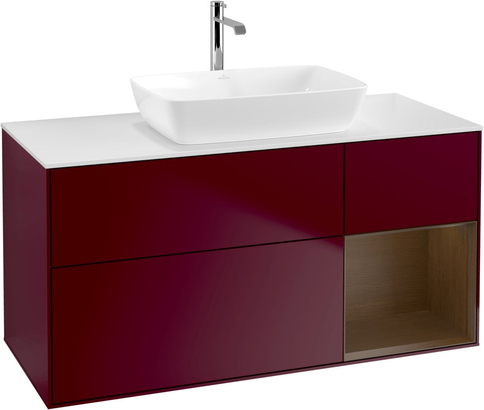 Villeroy & Boch Waschtischunterschrank Finion G831G 1200 mm Glossy White Lacquer mit Beleuchtung