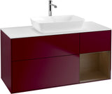 Villeroy & Boch Waschtischunterschrank Finion G831G 1200 mm Glossy White Lacquer mit Beleuchtung