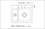 Villeroy & Boch Einbauspüle Subway 60 XM Keramik Ebony CeramicPlus 620x510mm