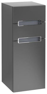 Villeroy & Boch Subway 2.0 Seitenschrank 356 mm, 1 Tür, 2 Schubladen, Glossy White, Anschlag rechts