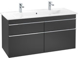 Villeroy & Boch VENTICELLO Waschtischunterschrank 1153 mm Santana Oak mit 4 Auszügen und Glasabtrennungen