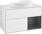 weiß / Mitteldichte Faserplatte (MDF) / FA21H G 1000x603x501mm Glossy White