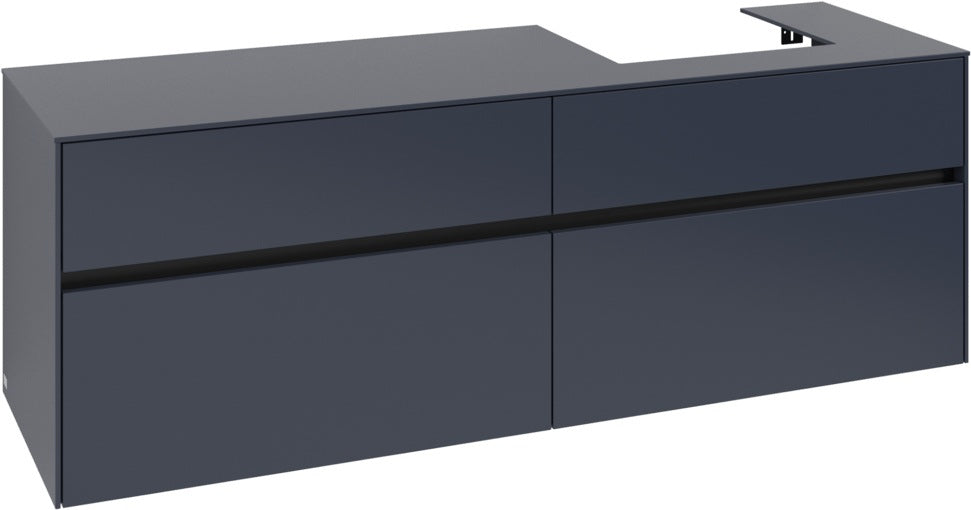 Villeroy & Boch Collaro Waschbeckenunterschrank 1600 mm White Oak mit LED-Beleuchtung