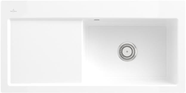 Villeroy & Boch SUBWAY 60 XL FLAT Einbauspüle 965x475mm Ivory CeramicPlus