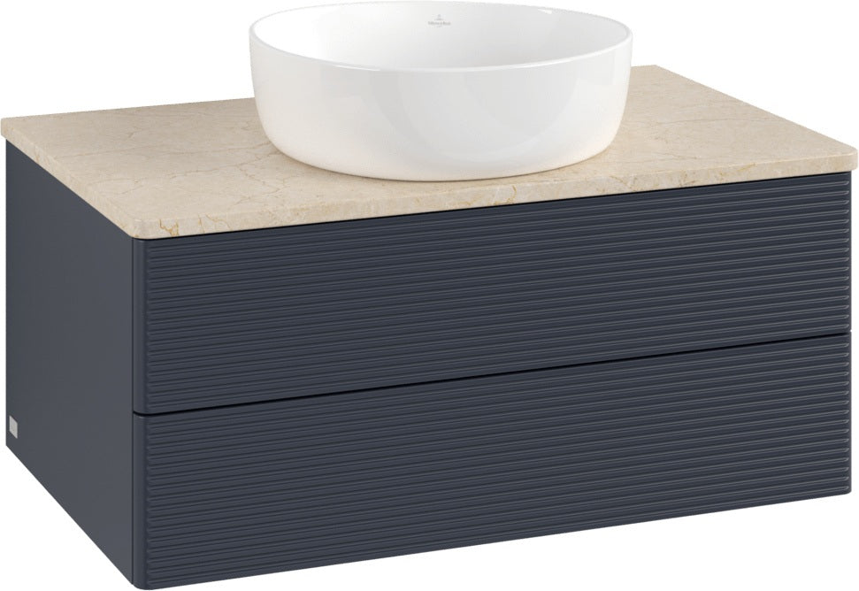 Villeroy & Boch Waschtischunterschrank Antao K19113 800 mm Anthracite Matt – 2 Auszüge, Push-to-open