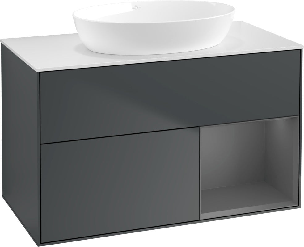 Villeroy & Boch Finion Waschtischunterschrank FA21GFGF 1000 mm Glossy White Lacquer