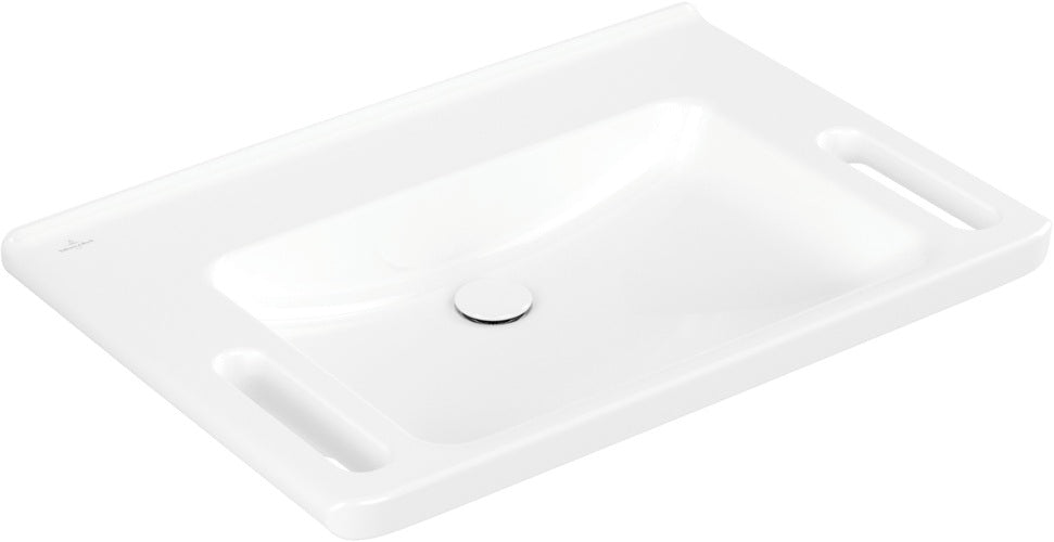 Villeroy & Boch ViCare Wandwaschbecken 800x550 mm Rechteck Weiß Alpin