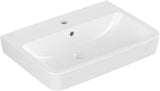 Villeroy & Boch O.novo Wandwaschbecken 650x460 mm Weiß Alpin – Eckige Sanitärkeramik mit Überlauf