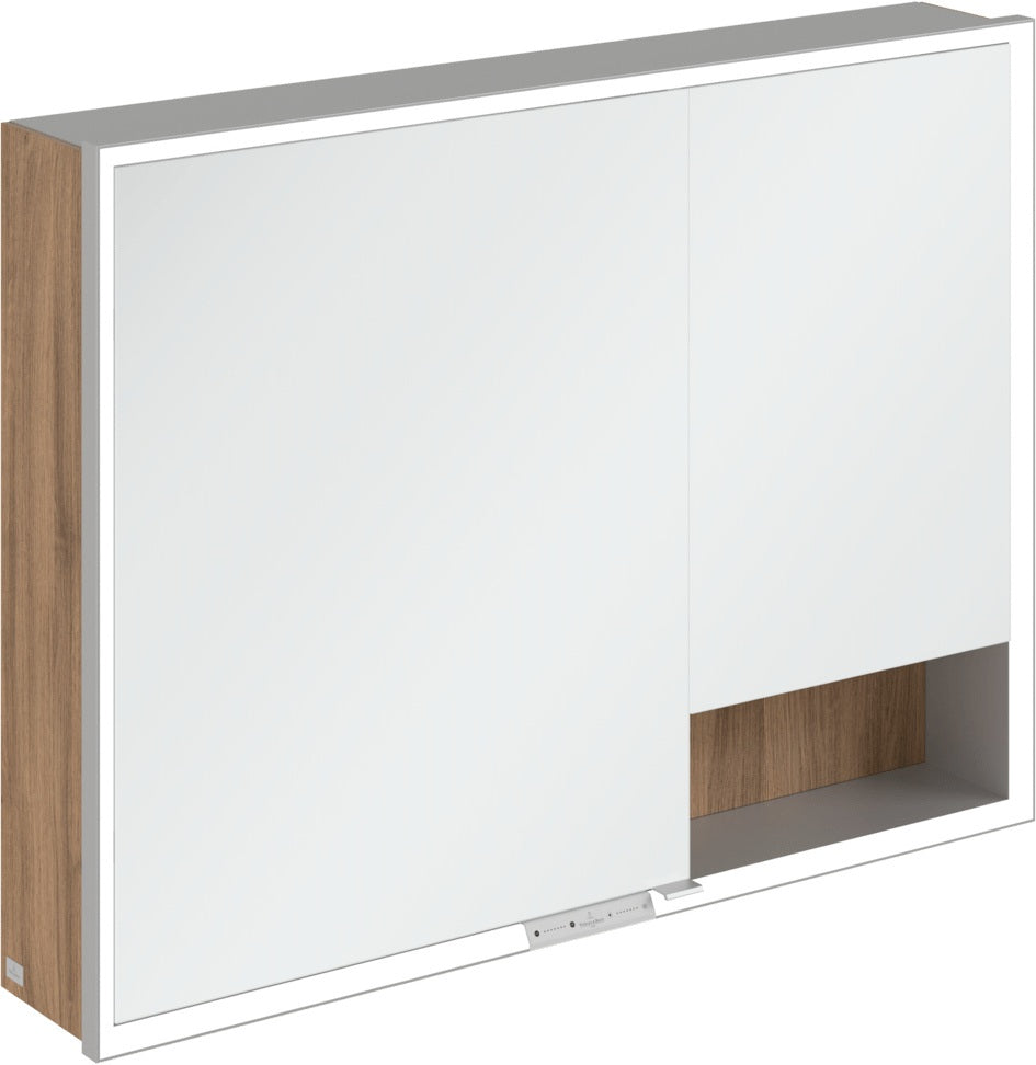 Villeroy & Boch Spiegelschrank My View+ A48110 1000 mm Graphite mit LED-Beleuchtung und Sensordimmer