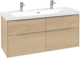 Villeroy & Boch Waschtischunterschrank Subway 3.0 C 602L0, 1272 mm, Brilliant White, mit LED-Beleuchtung