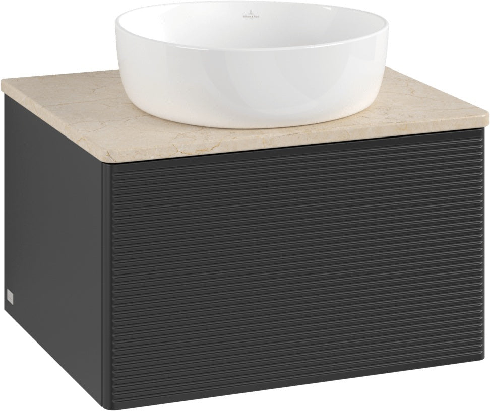 Villeroy & Boch Antao Waschtischunterschrank 600 mm Anthracite Matt – Wandmontage, 1 Auszug, SoftClosing