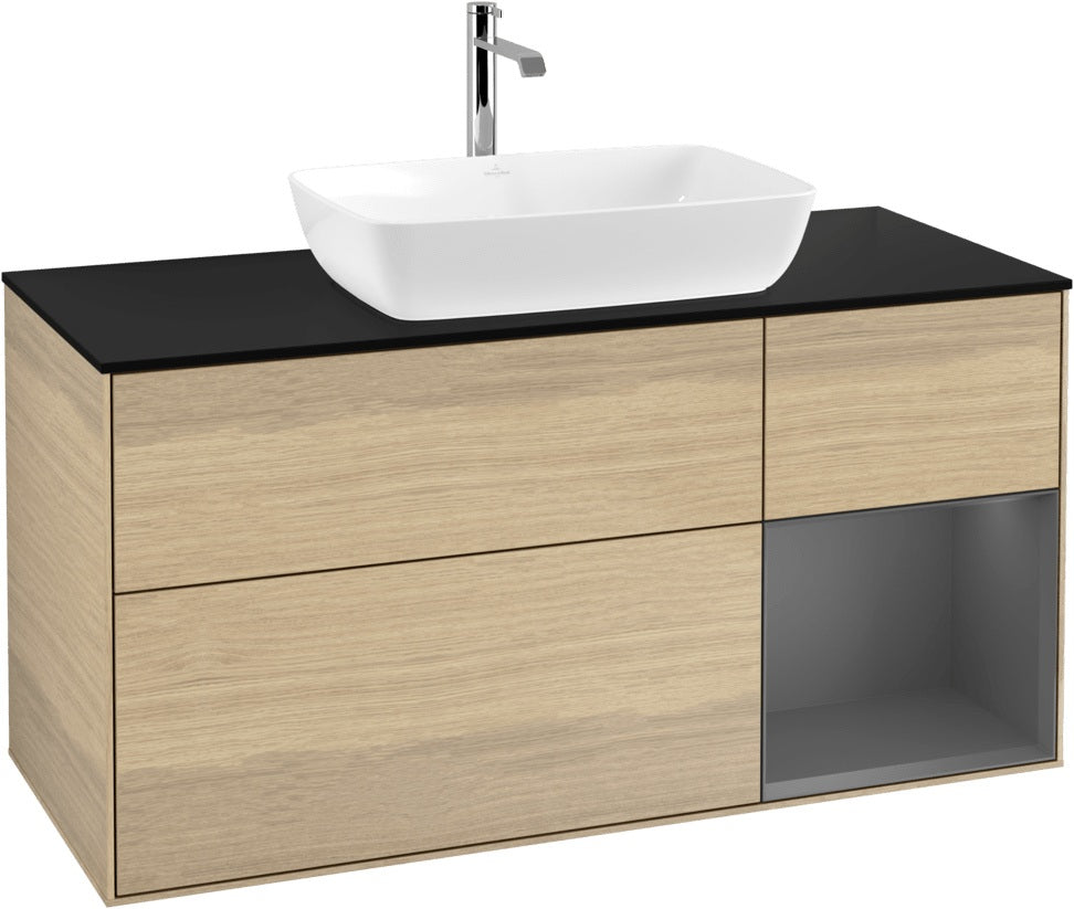 Villeroy & Boch Finion Waschbeckenunterschrank 1200 mm Glossy White Lacquer mit Beleuchtung