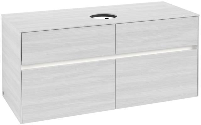 Villeroy & Boch Waschtischunterschrank Collaro C041 B0 1200 mm Glossy Grey mit Beleuchtung