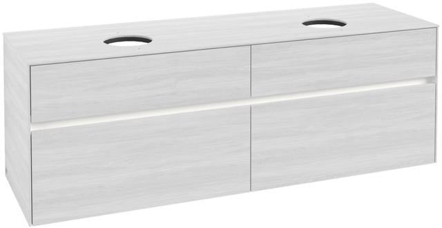 Villeroy & Boch Collaro Waschtischunterschrank 1600 mm Truffle Grey mit LED-Beleuchtung