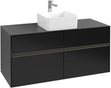 Villeroy & Boch Waschtischunterschrank Collaro C041 B0 1200 mm Glossy Grey mit Beleuchtung